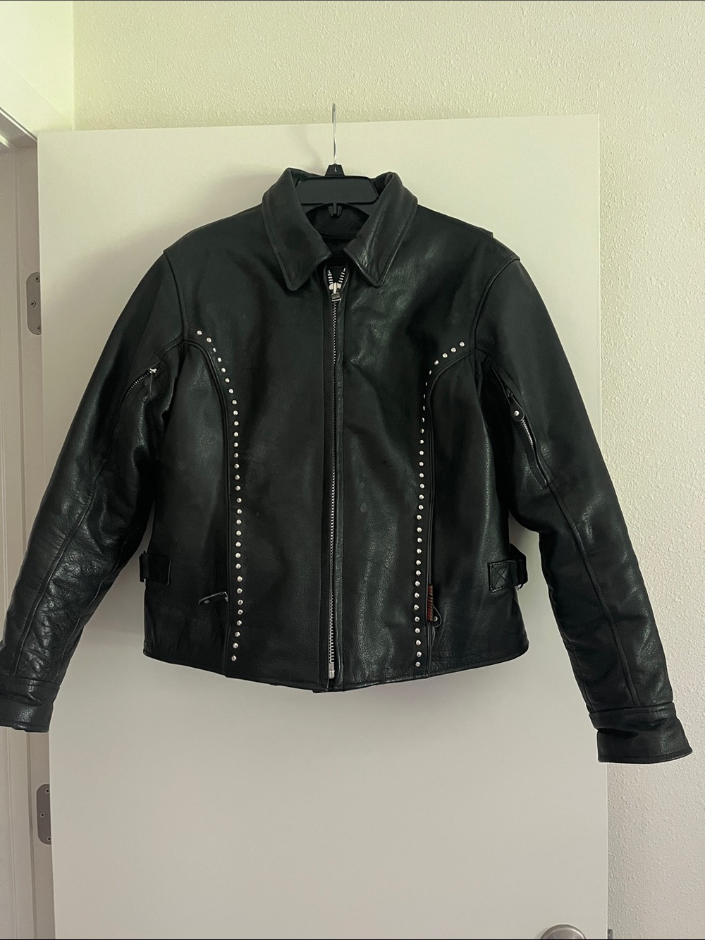 Hot Leathers Motorcycle Jacket with Harley- Davidson Patch